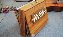 Pakrashi shruti box – 13 notes (full octave C3-C4), with a padded carry bag.