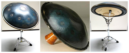 Caisa Drum on wooden and metal stands