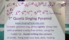 7 inch Quartz Crystal Singing Pyramid