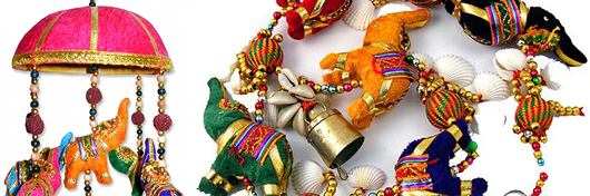 Hanging Elephants (with bells)